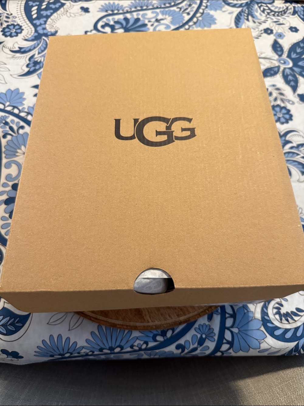 UGG Olive Green Slip-On Winter Clogs with Ribbed Ankle - Picture 6 of 7